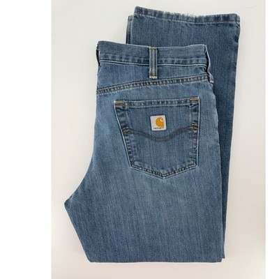 Carhartt Jeans Mens 36x30 Blue Denim Relaxed Fit Workwear Pants 101483-980
