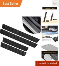 4pcs Car Door Sill Protectors Carbon Fiber Anti-scratch Car Door Threshold P...