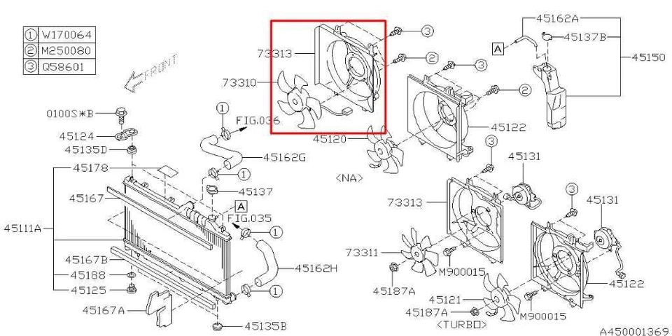 Conjunto de motor ventilador de refrigeración condensador derecho Subaru Outback Limited 2007-2014 2,5 L Foto 2 de 4