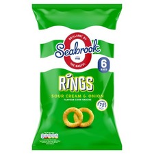Seabrook Loaded Rings Sour Cream & Onion 6 x 16g (Pack of 6)