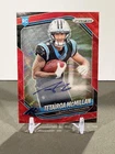 2025 NFL Panini Prizm Tetairoa McMillan RED WAVE Rookie Auto Card 76/149