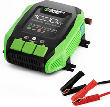 1000W Power Inverter 2000W Peak W/Dc 12V to 3X 120V AC, 2X 2.4Amp USB, Mounting