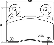 Mintex Front Brake Pad Set fits Cadillac CT6 2016-2019 3.0