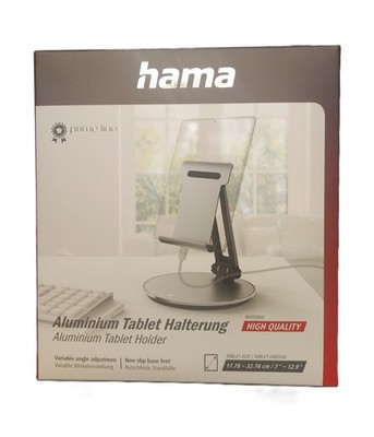 Sehr hochwertige Halterung HAMA Aluminium für Tablets / Handy bis 13'' 33cm