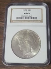 1922 $1 Peace Silver Dollar NGC MS 63