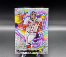 2023 Topps Chrome Cosmic Ronald Acuna Jr Nucleus Refractor #68 Atlanta Braves