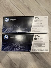 HP 12A Q2612A Black Toner Cartridge Lot of 2 OEM Sealed LaserJet