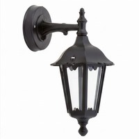 Outdoor Laterne Schwarz IP44 Aluminium Rustikal E27 AußEn Lampe Wand Haus Garten