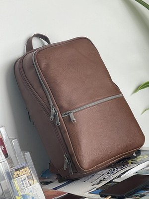 Samsonite Classic Leather Slim Backpack, Cognac , One Size