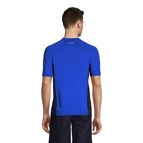Lands End MENS M 38 40 Rash Guard Blue Black Medium eBay