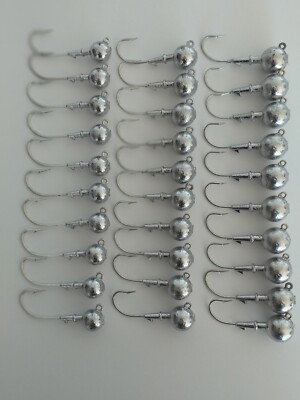 30 Stück Jigköpfe/Rundköpfe 6/0 eagle claw 56gr. 42gr. 28gr. Meeresfischen