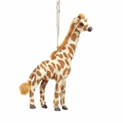 Giraffe Ornament - Faux Fur Safari Animal Farm Zoo Africa Disney Doll Toy Kids