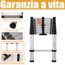 3.2M Scala telescopica multiuso allungabile in alluminio Pieghevole EN131