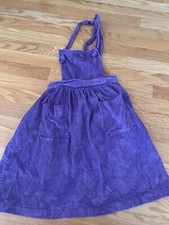 vintage purple corduroy jumper dress girls youth 8