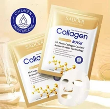 10pcs Anti-Wrinkle Collagen Face Mask Moisturizing Anti-Aging Repair Brightening