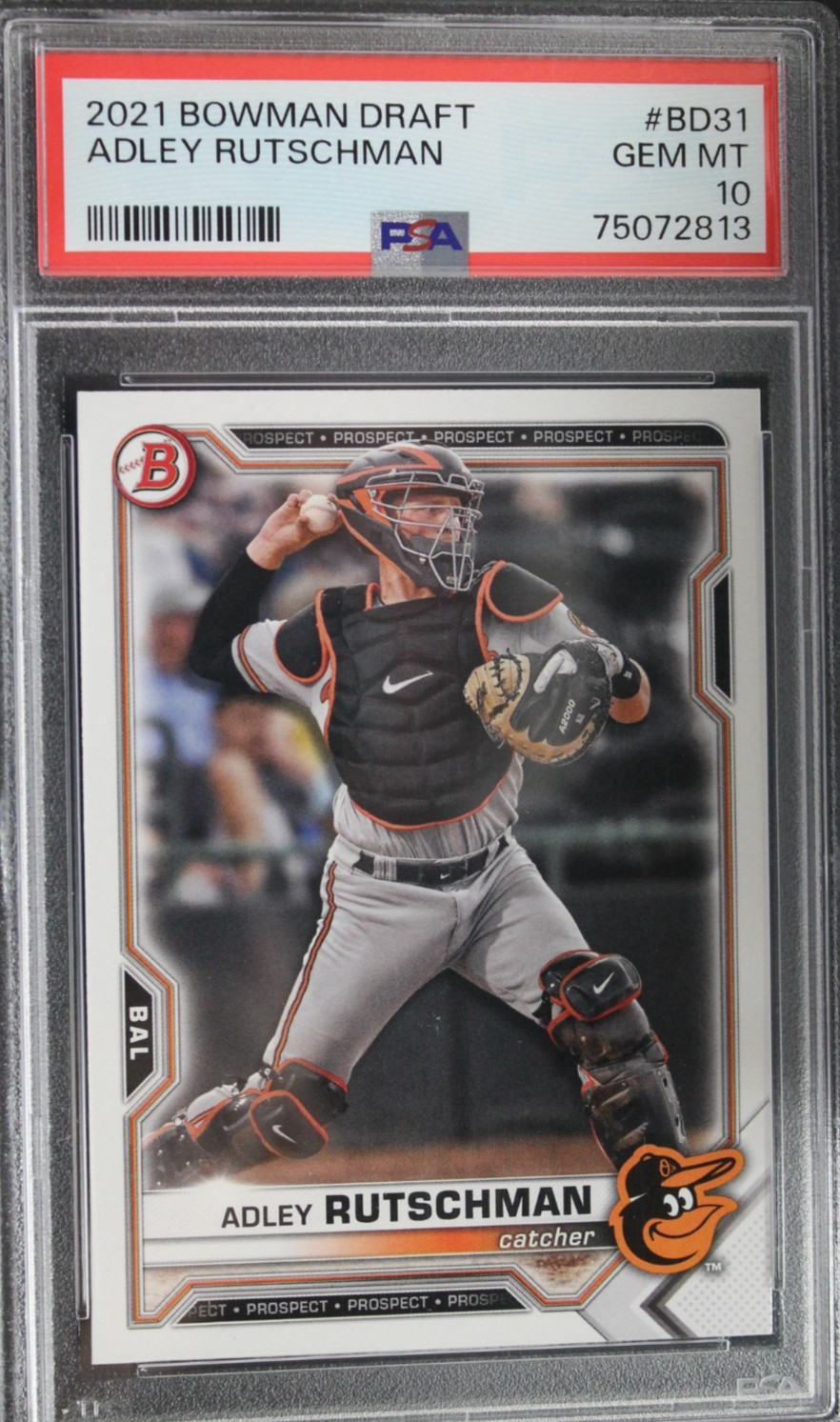 Adley Rutschman Orioles 2021 Bowman Draft #BD31 Graded ROOKIE Card PSA 10
