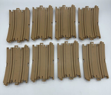 TOMY AURORA TRACK AFX HO SLOT CAR TAN 1/8 LOOP LOT OF 8