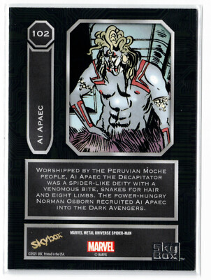 2021 Marvel Metal Universe Spider Man - Al Apaec Light FX Yellow