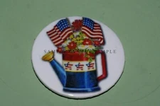 American Flag Watering Can July 4th Magnet Patriotic USA America Gardening 