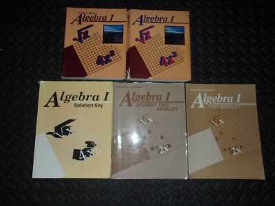 ABeka 9th Grade 9 ALGEBRA 1 Set Text Teacher Solution Tests Key LOT | eBay