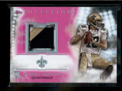 GARRETT GRAYSON 2015 TOPPS INCEPTION PINK 3-CLR JERSEY PATCH #65/75 AJ1751