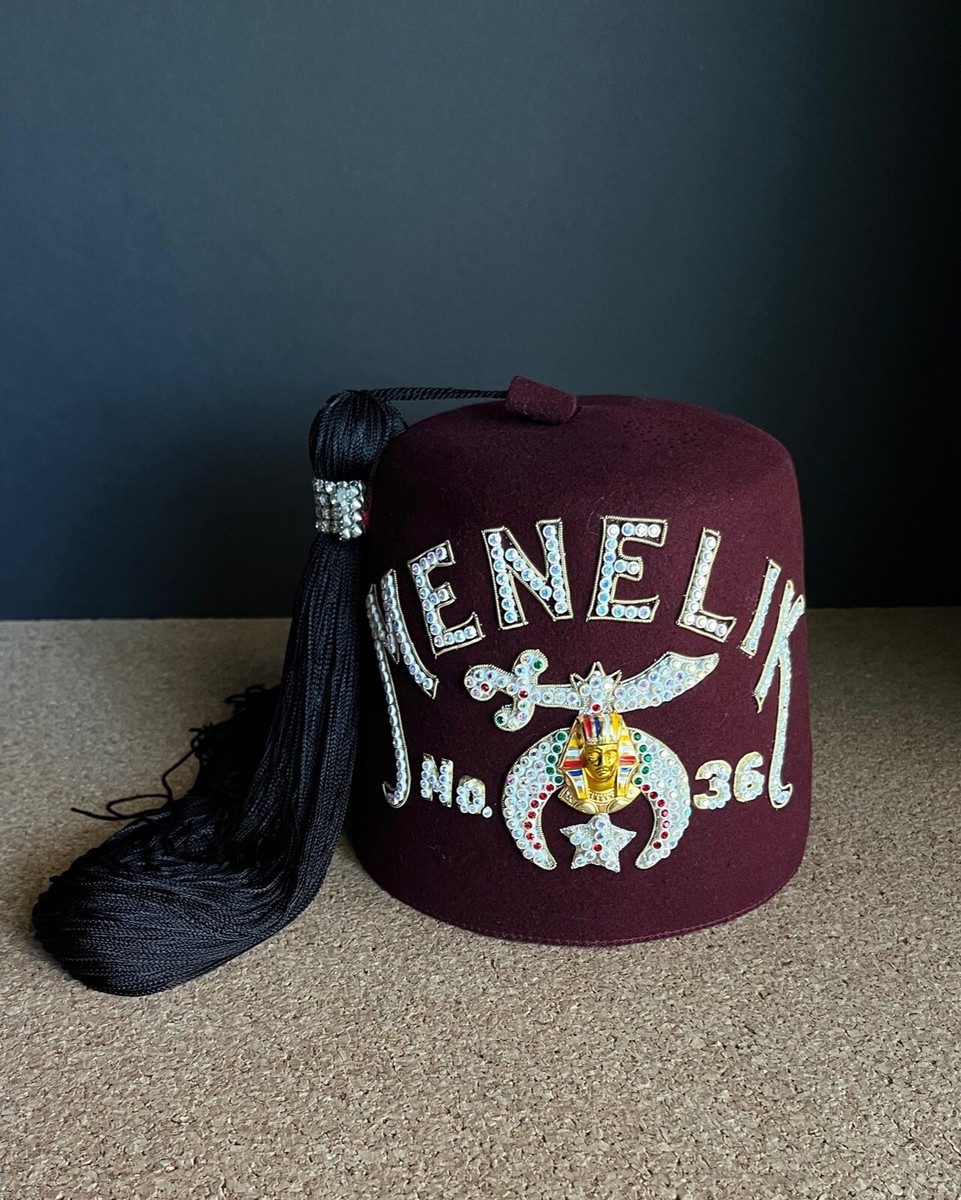 Vintage Masonic Menelik No. 36 Shriners Hat Fez Computer 