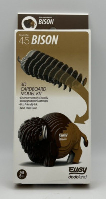 Eugy Dodoland Bison 3D Cardboard Model Kit #45 Age 6+ NEW NIB