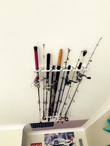 Ceiling Fishing Rod Storage Holder Rods Rack Organizer 10 Rods Ebay