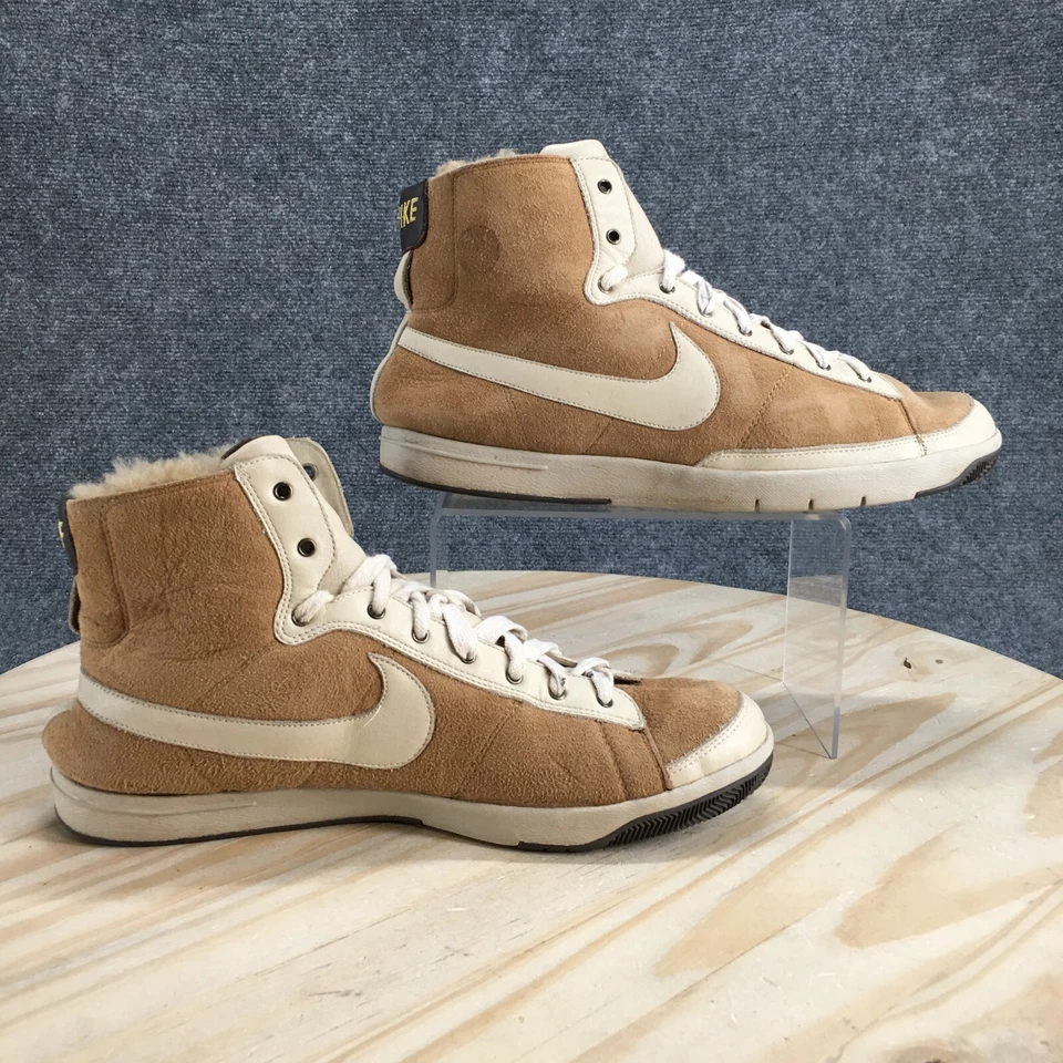 Nike Botas Mujer 11 Blazer Mid 77 Piel de Oveja Invierno Botín 314513-211 Marrón Foto 2 de 4