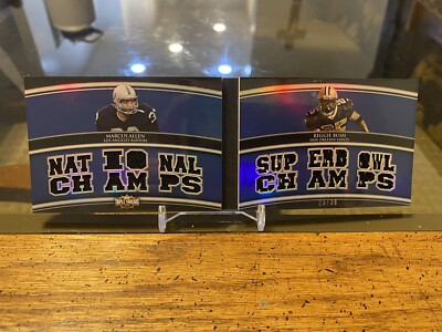 2010 Topps Triple Threads Marcus Allen/ Reggie Bush Dual Relic Book #25/36