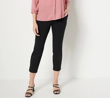 Belle by Kim Gravel Ponte Ankle Pants Black 28 New