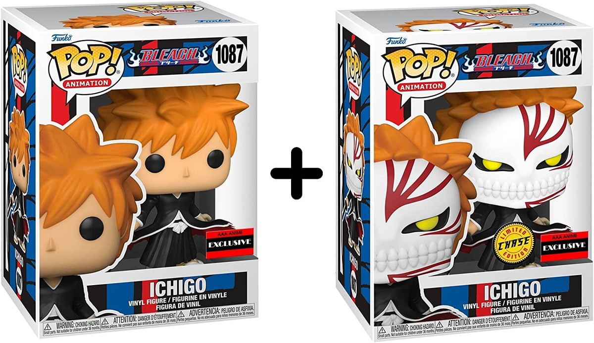 Funko Pop BLEACH ICHIGO (Bankai Tensa Zangetsu AAA) CHASE Bundle