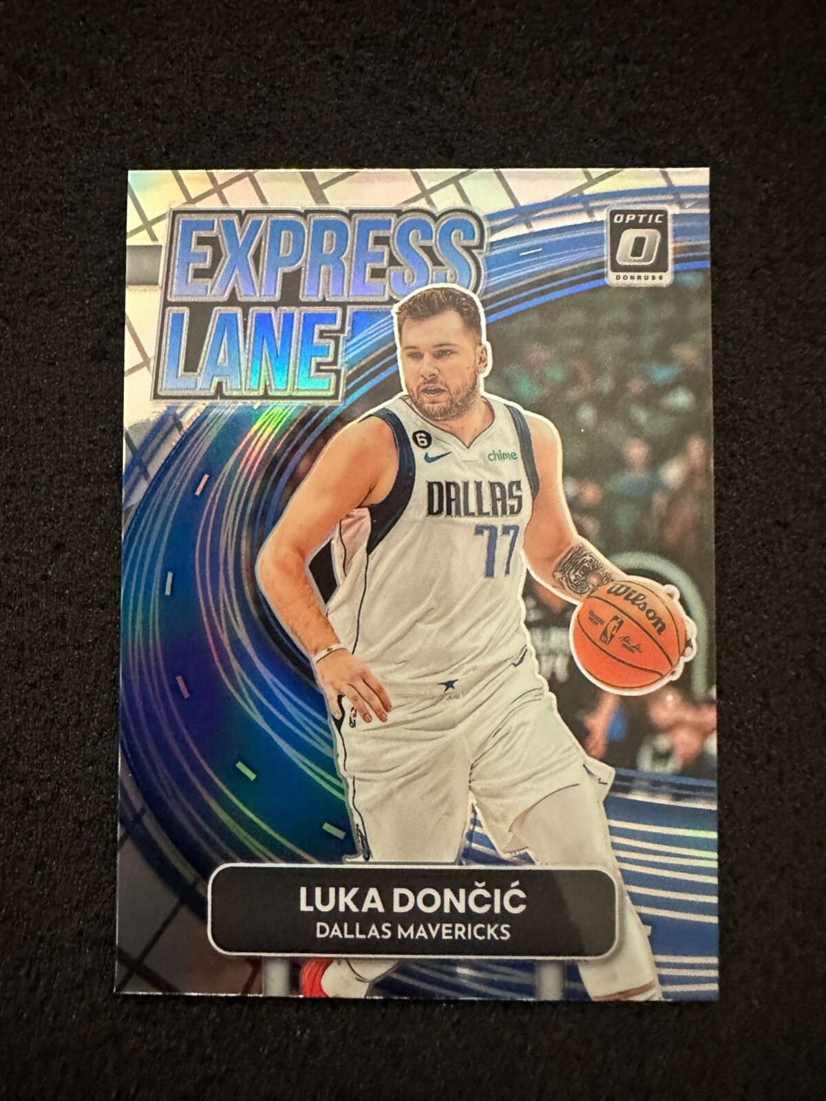 LUKA DONCIC 2022-23 Donruss Optic Express Lane Prizms Holo Silver #5 Mavericks