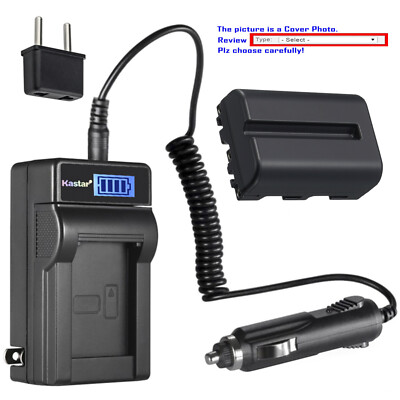 Kastar Battery LCD AC Charger for Sony NP-FM500H Sony Alpha a65 SLT-A65 Camera