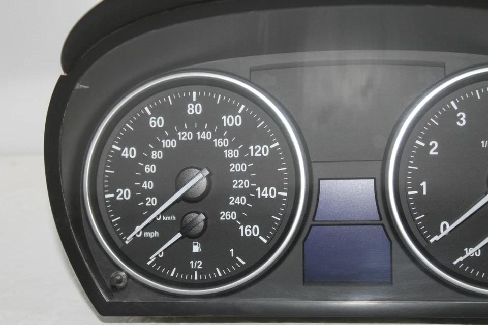 Grupo de velocímetros 07 - 2015 BMW X1 335i 328i 104.271 millas pequeña grieta Foto 2 de 4