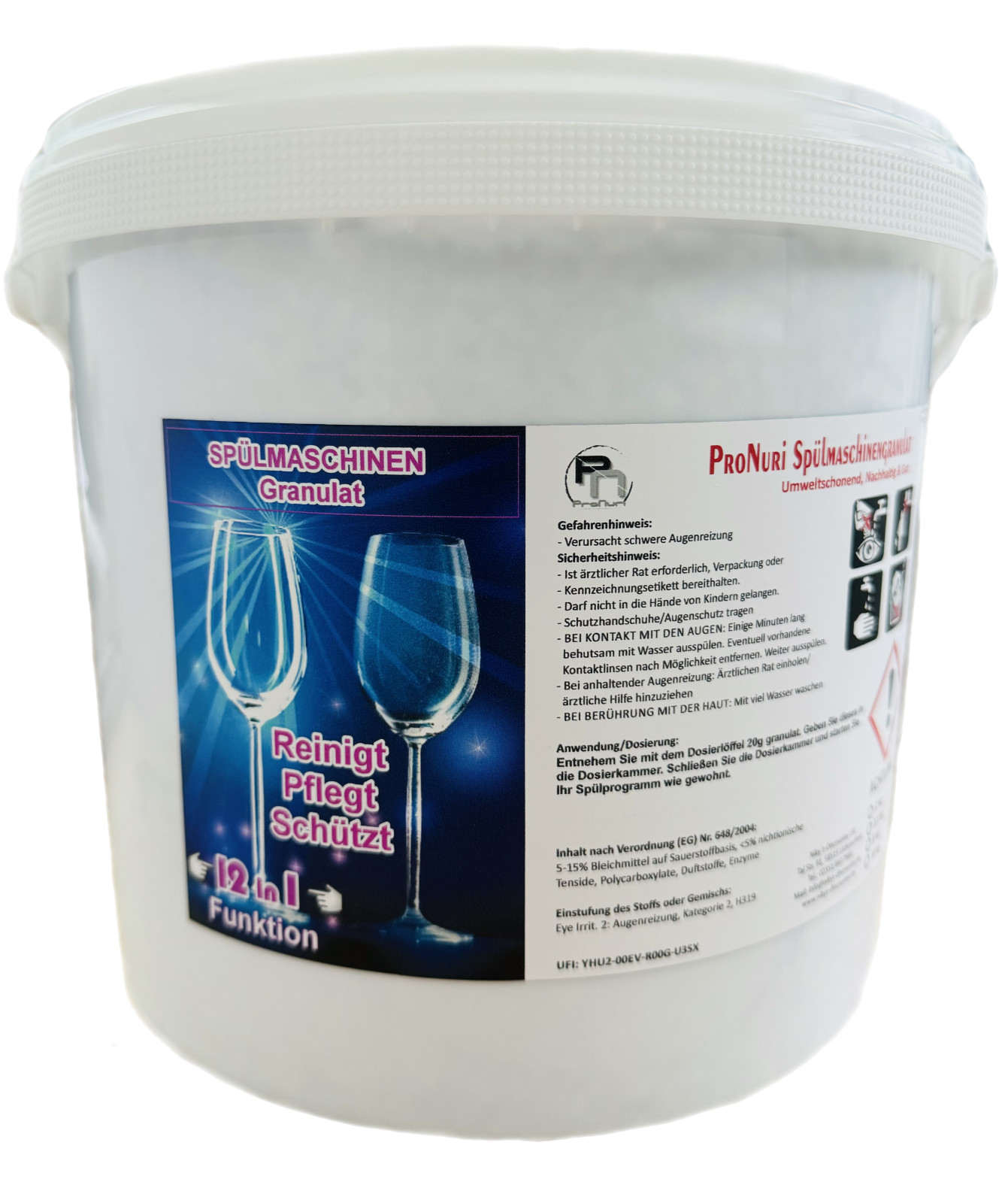 5 kg Spülmaschinen Pulver Geschirr Reiniger Geschirrspülpulver Granulat 12in1