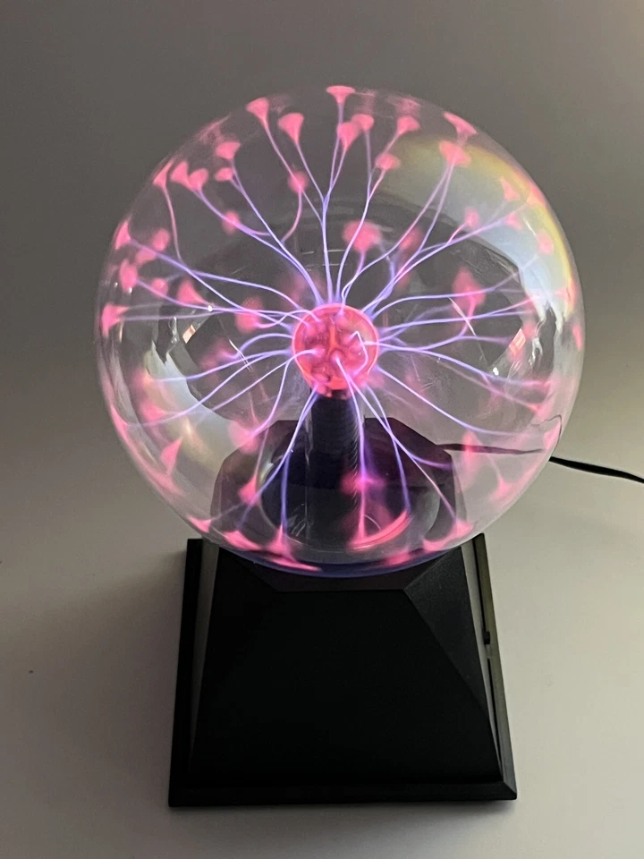 Bola de luz de plasma, esfera de relámpago de vidrio sensible al tacto de 6 pulgadas, regalo de Navidad Foto 2 de 4