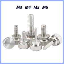 304 Stainless Steel Knurled Thumb Screws  M3 M4 M5 M6 Hand Grip Knob Bolts New
