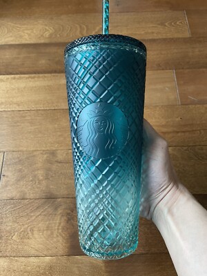   Starbucks Subzero Teal Jade Green Gradient Ombre Jeweled Venti Tumbler Cup