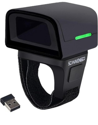 1D 2D QR Ring Barcode Scanner   Wearable Mini Bluetooth Wireless Finger Reader