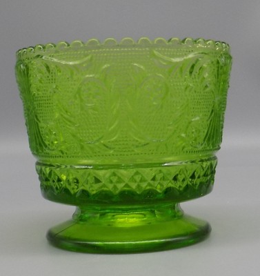 Colony Glass Sandwich Green Open Sugar Lime Avocado 3.25'' No Chips Or Cracks