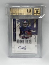 Odell Beckham Jr 2014 Playoff Contenders Rookie Card RC Auto Beckett 9.5 10 #227