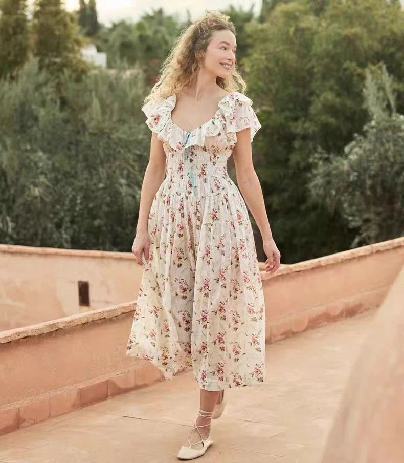 cotton summer dresses ebay BOHO Cotton Womens Strappy Sun Dresses Summer Holiday Beach Linen Midi  Dress