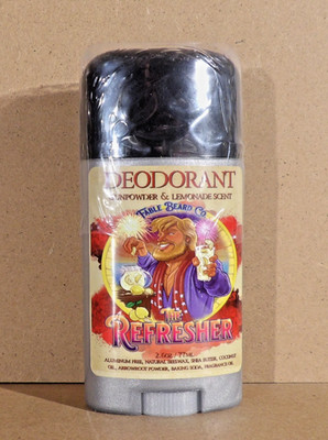 Fable Beard Co THE REFRESHER Deodorant 2.6 oz Gunpowder & Lemonade Scent SEALED
