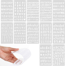 12 Pcs Alphabet & Number Letter Stencils Set – Reusable Stencil Templates