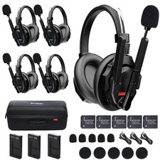 SYNCO XTalk XMax5 X5 500m Dual-Ear Wireless Intercom Headset System Full Duplex