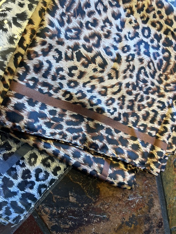 6 Head band scarfs, neck, handbag etc animal leopard print NEW