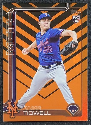 2025 Topps Update #US22 BLADE TIDWELL RC NEW YORK METS Orange Black