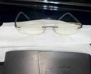 Silhouette Eye Glasses Lens/Frames.  7608 40 6052 Austria CE 17-135 With Case
