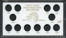 Capital Plastic 4" x 7" Meteor 12 Coin Holder 20th Century Indian Head Cents